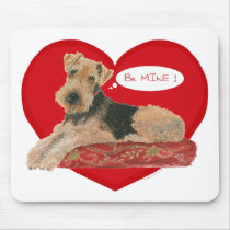 Airedale / Welsh Terrier Valentine Mouse Pad
