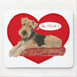 Airedale / Welsh Terrier Valentine mousepads