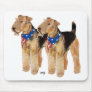 Airedale / Welsh Terriers Patriotic Mouse Pad
