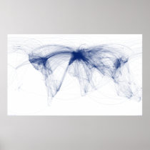 Airline Routes of the World (Blue) - August 2010