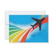 Airline Vacation Travel Abstract Halftone