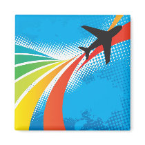 Airline Vacation Travel Abstract Halftone
