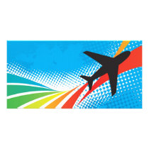 Airline Vacation Travel Abstract Halftone