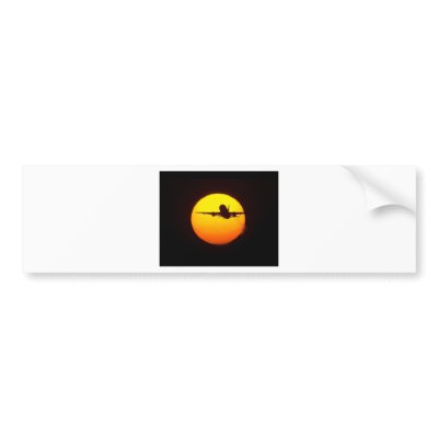 AIRLINER SILOUETTE BUMPER STICKERS by CamelFire