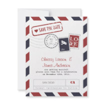 Airmail Card Save the Date