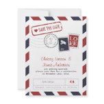 Airmail Card Save the Date invitations