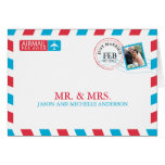 Airmail Wedding Thank You Greeting Card