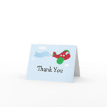 Airplane Birthday Party Thank You Card