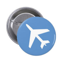 Airport symbol pinback buttons
