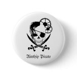 Airship Pirate - Bone White Button