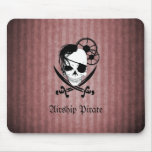 Airship Pirate Mousepad - Maroon