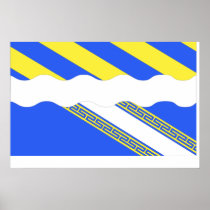 Aisne, France flag Print