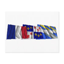 Aisne, Picardie & France flags