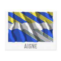 Aisne waving flag with name