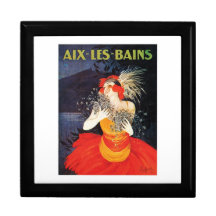 Aix Les Bains Travel Poster Keepsake Box