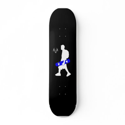 AJ Cash White Silhouette Skateboard by aalsto4