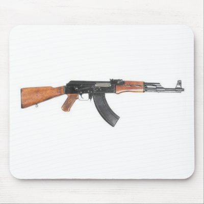 AK47 Assault rifle Mouse Pads by dirtrider