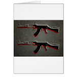 AK47 Assault Rifle Pop Art Greeting Card
