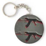 AK47 Assault Rifle Pop Art Key Chains