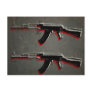 AK47 Assault Rifle Pop Art Postcards