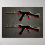 AK47 Assault Rifle Pop Art Print