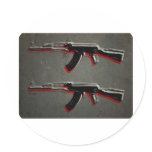 AK47 Assault Rifle Pop Art Stickers