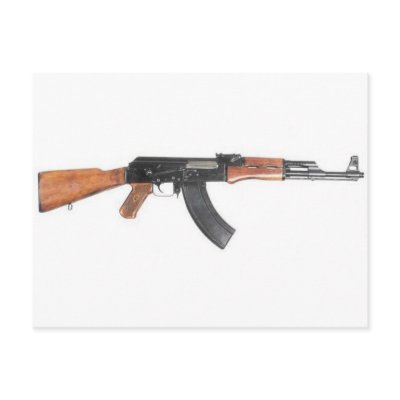 AK47 Assault rifle Postcards by dirtrider