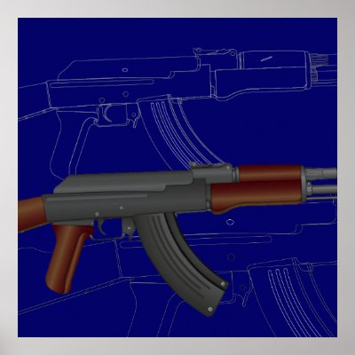 AK47 BluePrint by bartonleclaydesign