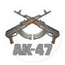 AK47 ROUND STICKERS