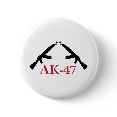 AK-47 PINBACK BUTTON by cantoproduction