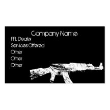 Ak 47 FFL dealer business card