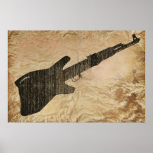 AK 47 Guitar Posters