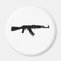 AK-47 Silhouette Fridge Magnets