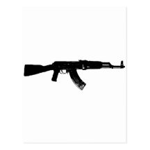 AK-47 Silhouette Post Cards