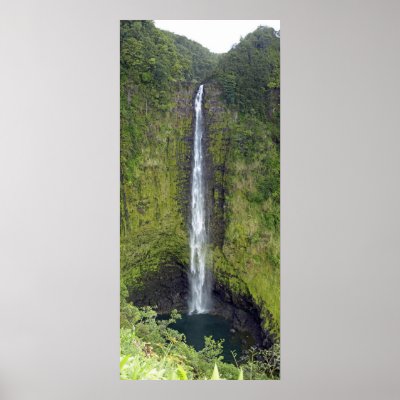 Akaka Falls vertical panorama 2 Poster by StephenBoyle