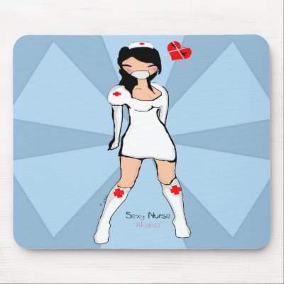 Akako Sexy Nurse Mousepad by aikiri