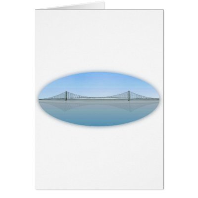 Akashi Kaikyo Suspension Bridge: aka Pearl Bridge Greeting Cards by spiritswitchboard