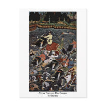 Akbar Crosses The Ganges By Ikhlas Post Card