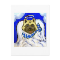 Akita angel post card