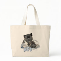 akita BFF canvas tote Tote Bag