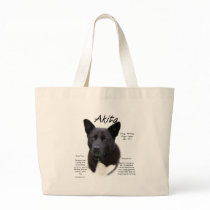 Akita (blk) History Design Tote Bag