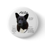 Akita (blk) History Design Pin