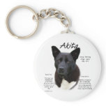 Akita (blk) History Design keychains