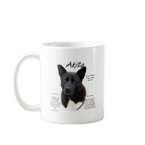 Akita (blk) History Design Mug