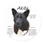 Akita (blk) History Design Stickers