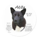 Akita (blk) History Design stickers