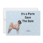 Akita - Blue w/ White Diamonds Design Custom Announcements