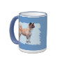 Akita - Blue w/ White Diamonds Design Mug