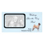 Akita - Blue w/ White Diamonds Design Personalised Photo Card