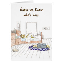 Akita Bossy Dog - Funny Boss's Day Card